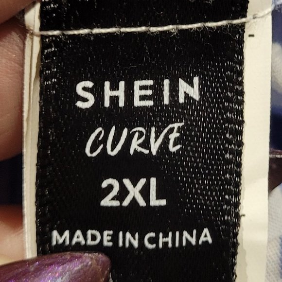 SHEIN striped button-down tunic blouse Size 2XL - Picture 4 of 7